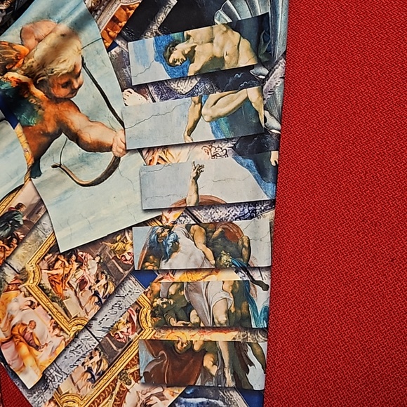 Super Shine Prints by Drill Italian Renaissance art drawstring hoodie Medium EUC - Picture 8 of 9